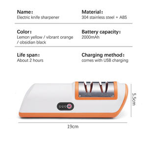 Aiguiseur de couteaux automatique rechargeable par USB, aiguisage rapide, nouveau design, outil de cuisine domestique - Product Image 6