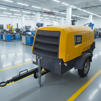 Compresseur d'air mobile Atlas Copco XAS78 7 bars avec 160 CFM, 100 psi, lubrifié, état neuf, moteur diesel pour l'exploitation minière