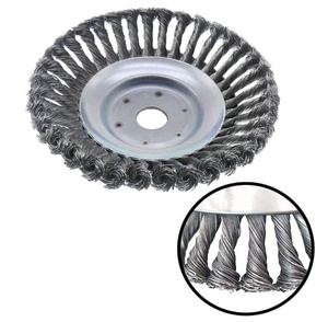 Çelik bükülmüş telli çark konik fırça düzeltici kafa pas ve çapak temizleme - Product Image 3