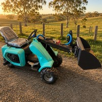 Mini-chargeuse compacte multifonctionnelle à moteur essence, design compact, avec godet de terrassement standard pour usage agricole et équestre