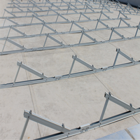 Panel surya atap datar Kit segitiga sistem pemasangan braket Pv surya