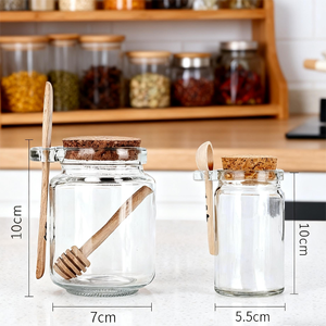 Usine En Gros Portable Pudding Bouteilles Transparent Miel Bouteilles En <span class=keywords><strong>Verre</strong></span> Résistant À La Chaleur Bouteilles De Yaourt Cuisine Assaisonnement Bocaux - Product Image 3