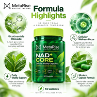 Capsules liposomales NAD+ 250 mg à marque privée OEM – Complément nutritionnel pour l'énergie cellulaire et un vieillissement sain – 60 unités