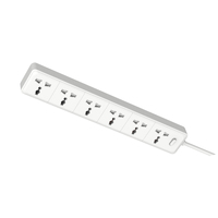 PUJIMAX Multi Plug 6A 6-Outlets Protection contre les surtensions Multiprise Prise de courant universelle intelligente Prise de charge rapide avec interrupteur