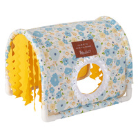 Lit cachette sans fond pour cochon d'Inde, maisonnette facile à nettoyer pour petits animaux (lapin, chinchilla, furet, hérisson)