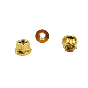 Hot M5 M6 M8 M10 <span class=keywords><strong>M12</strong></span> M14 M16 Titan <span class=keywords><strong>Nut</strong></span> Titan mặt bích trục hạt GR5 ti6al4v hợp kim titan trục sau trục chính CNC <span class=keywords><strong>NUT</strong></span> - Product Image 6