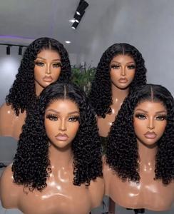 Pelucas de Cabello <span class=keywords><strong>Humano</strong></span> Transparente con Encaje Frontal 13x4 para <span class=keywords><strong>Mujer</strong></span>, Peluca de Ondas de Agua con Parte Media Pre-Desplumada, Pelucas con Encaje Frontal de 10-30 Pulgadas - Product Image 1