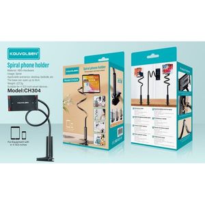 Soporte Móvil en Espiral Soprote de 8cm, Ajustable, Material ABS, Sin Carga, para Escritorio y Mesita de Noche - Product Image 1
