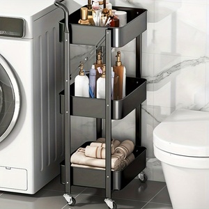 Custom Three-Tier Standing Type Storage Rack Space-Saving Non-Installation Solution <b>for</b> <b>Living</b> <b>Room</b> - Product Image 4