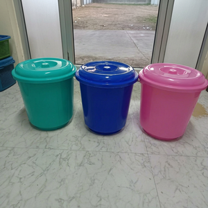 ANAX Modern PP Plastic <b>Bucket</b> <b>with</b> <b>Lid</b> 21-25L Portable Waterproof Water Storage Cleaning <b>Bucket</b> for Household Outdoor Use - Product Image 1