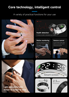 Digitaal touchscreen display heren dames IP68 bloeddrukmeter APP magnetische draadloze gezondheids- en fitness tracker slimme ring