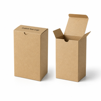 Boîte pliante personnalisée en carton kraft naturel avec rabat à encoche, emballage écologique pour aliments, produits de soin et cadeaux de détail