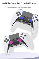 Manette PS5 Edge avec anneaux métalliques interchangeables, capuchons de joysticks en plastique personnalisables, joysticks analogiques remplaçables, multicolores