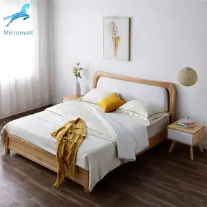 Fabrika doğrudan tedarik japon tarzı yatak odası mobilyası özelleştirilebilir günlük renk yatak odası çift ahşap king-size yatak