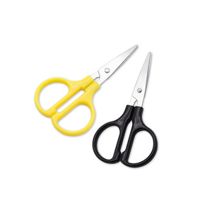Children Scissors Stainless Steel Straight Head Black Yellow Office Stationery Paper Card Cutting Tools For Kindergarten Art - Product Image 2