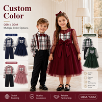 Ensemble de robes à bretelles assorties pour la famille, vêtements pour enfants, ensembles de vêtements pour filles, mode boutique, vêtements pour enfants personnalisés, directement de l'usine