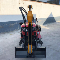 Motoculteur Rotatif Économique Diesel pour Agriculture Jardin, Cultivateur de Ferme 25 CV, Mini-Chenille pour Terres Humides et Sèches