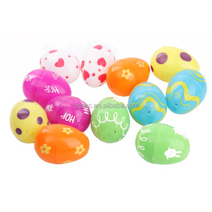 children's DIY educational toys 12 packable gifts twisted egg shells plastic open eggs Easter painted eggs
