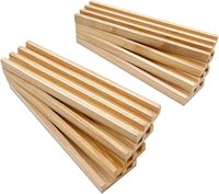 BH Premium – Supports et organiseurs en bois pour dominos, lot de 8, pour Mexican Train, Chickenfoot et autres jeux de dominos