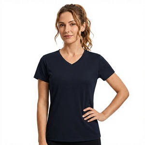 Camiseta Corta de Moda para Mujer, Cuello en V, Manga Corta, Malla Transpirable, Bordado de Letras, Blanca, Estilo Casual, Sexy, para Verano - Product Image 2