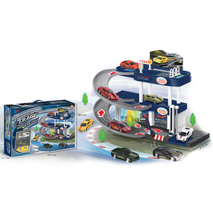 Jinming Vendita Calda Set Gioco <span class=keywords><strong>Garage</strong></span> Fai-da-Te per Bambini con Parcheggio e 3 Auto Militari in Metallo - Product Image 5