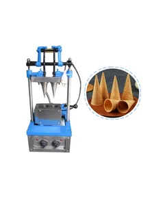 Small business 2 molds professional cone ice cream machine ice cream cone machine manual ice cream waffle cone maker