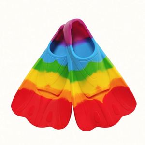 Fabricante, venta al por mayor, aletas de natación para adultos, diseño de pie completo, muestras gratuitas, aletas de natación de silicona de hoja corta - Product Image 1