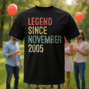 T-shirt Legend Since November 2005, cadeau de 20e anniversaire pour les 20 ans - Product Image 3