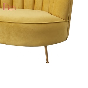 Estilo europeo de divano salón moderno canapé amarillo sofá de tela muebles de sofá - Product Image 6
