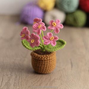 Nuevas Flores Tejidas a Mano de Moda, Rosa, Tulipán, Margarita, Planta en Maceta de Ganchillo para el Día de San Valentín, Día de la Madre, Navidad, Acción de Gracias - Product Image 5