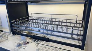 Rak dapur tersembunyi hidrolik, keranjang tarik ke bawah rak untuk lemari sistem rak, perangkat keras 600 700 800 900 - Product Image 3