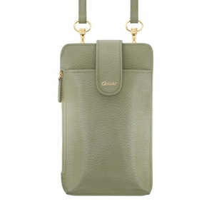 Sac à main en cuir véritable pour téléphone portable pour dames Étui de voyage de luxe avec logo personnalisable - Product Image 1