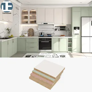 TOPOCEAN 7 x 9 16 mm 18 mm Reißplatte Melaminplatte kundenspezifische tragbare moderne Lack-Küchenschranksteignisse für Küchenschränke