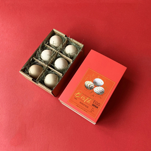 Оптовая продажа, индивидуальная Высококачественная уникальная декоративная упаковка для яиц из гофрированного картона для 6 яиц с вставкой - Product Image 2