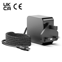 20V3.25A PD65W USB Type-C Chargeur rapide avec design pliable et support mural pour ordinateurs portables et tablettes