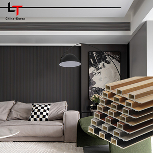 防水屋外装飾Wpc壁クラッディングパネル溝外装木材プラスチック複合材PVCスラットインテリアボード - Product Image 3