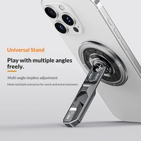 Nouveau support de téléphone magnétique double face en métal anti-choc rotatif anti-stress pour lit et bureau, compatible vente en gros