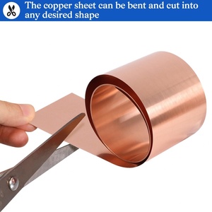 Bobine de cuivre 1000 x 50 x 0,2 mm, souple, non allié, 99,9 % cuivre pur, conducteur flexible pour électronique DIY, modélisme, artisanat, toiture - Product Image 4
