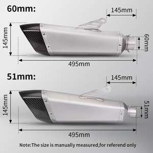 Pot d'échappement de moto 51MM 60MM, silencieux de course SN04 pour GSX8R RS660 NX500 CBR500R MT09 R6 XMAX300 <span class=keywords><strong>DAYTONA</strong></span> 660 - Product Image 3