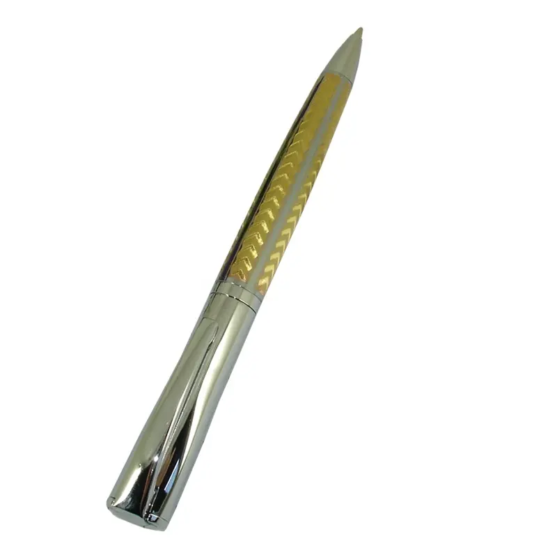 ACMECN stylo à bille de luxe avec motif créatif papeterie de bureau or gris marque stylos à bille en métal