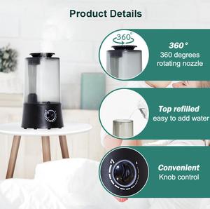2024 GEMEO 3.2L Big Fogger Noir Bouton Humidificateur Maison Silencieux pour <span class=keywords><strong>Bébé</strong></span> - Product Image 3
