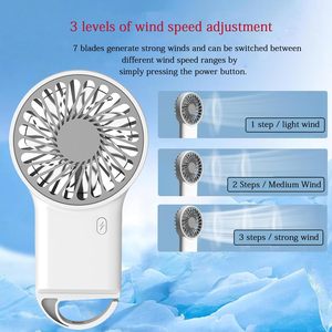 LOGO Customize Wind Air Cooling Hand Small Fan Portable Usb Desktop Rechargeable Handheld Mini Fan USB with <b>Hook</b> - Product Image 3