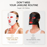 Professionelle 3D-Phototherapie Gesichtsmaske Kabelloses Handgehaltenes Lichttherapiegerät zur Rötungslinderung Aknebehandlung Gesichtspflegegerät