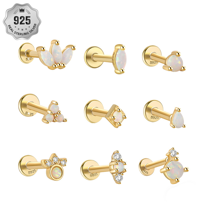925 Silver Piercing Labret Tragus Helix