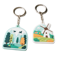 Porte-clés promotionnel thermique personnalisé en PVC souple 2D écologique, fabriqué sur mesure par une usine qualifiée, avec étiquette de sac multicouche