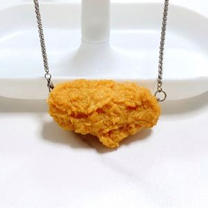 สร้อยคอรูปอาหารจำลอง ของขวัญขายส่ง สร้อยคอไก่ทอดสามมิติสุดสร้างสรรค์ สำหรับผู้หญิงและผู้ชาย - Product Image 6