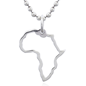 Colgante de Plata de Ley 925-Mapa de África Charm para regalos - Product Image 1