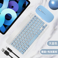 Penjualan terlaris desain populer Model baterai 2.4G Colorfu gigi biru nirkabel portabel Keyboard Laptop tahan lama dan Mouse Combo Set