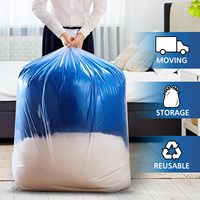 Sacs de rangement en plastique extra larges transparents et robustes avec soufflets latéraux en LDPE 2 mil pour sièges de voiture, valises, poussettes 40'' x 58''