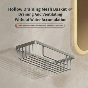Étagère murale de salle de bain en gros, support de rangement pour articles de toilette, organisateur de douche sans perçage - Product Image 3